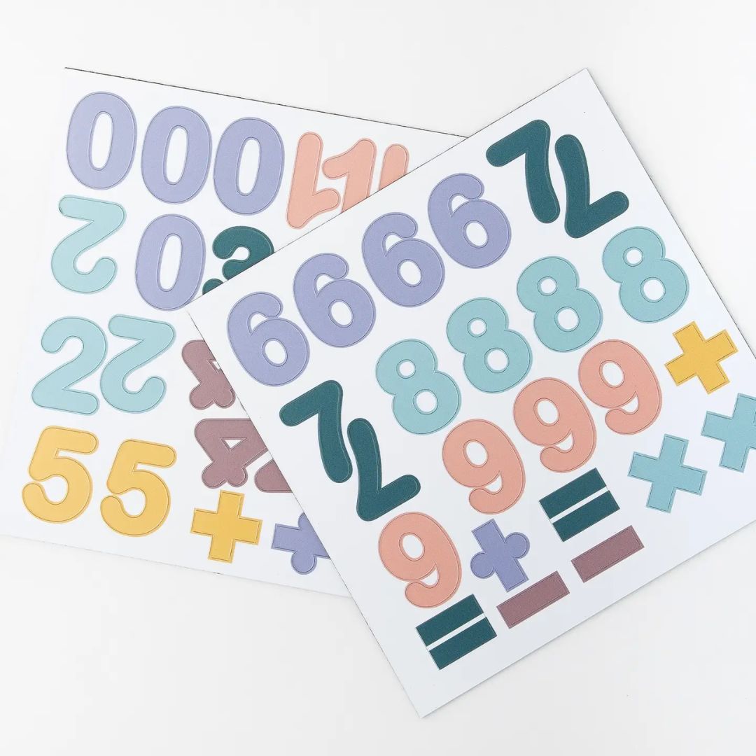 Magnetzahlen pastell Set mit 100 Magneten