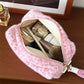Makeup Tasche 'Romantic Retro Leopard Plush' pink
