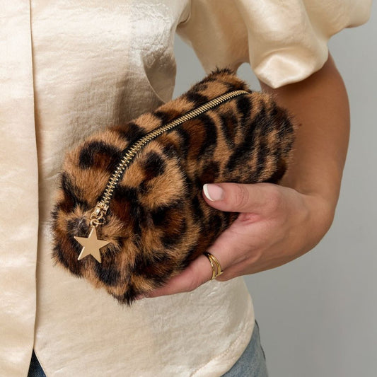 Makeup Tasche 'Faux Fur Leopard'