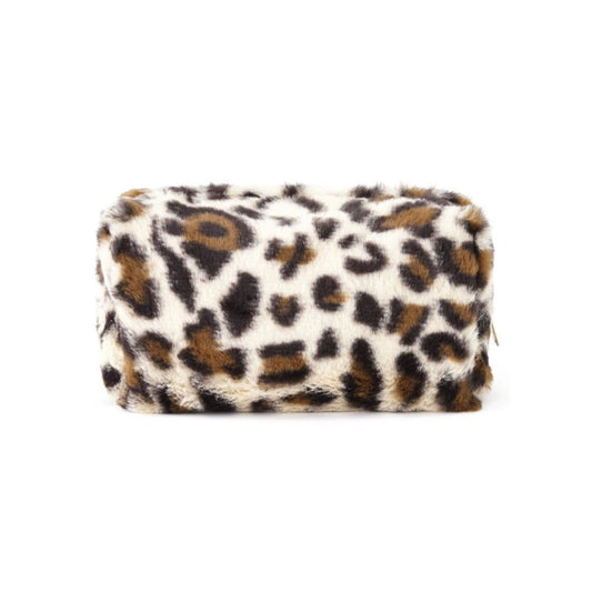 Makeup Tasche 'Fake Fur Soft Leopard' beige