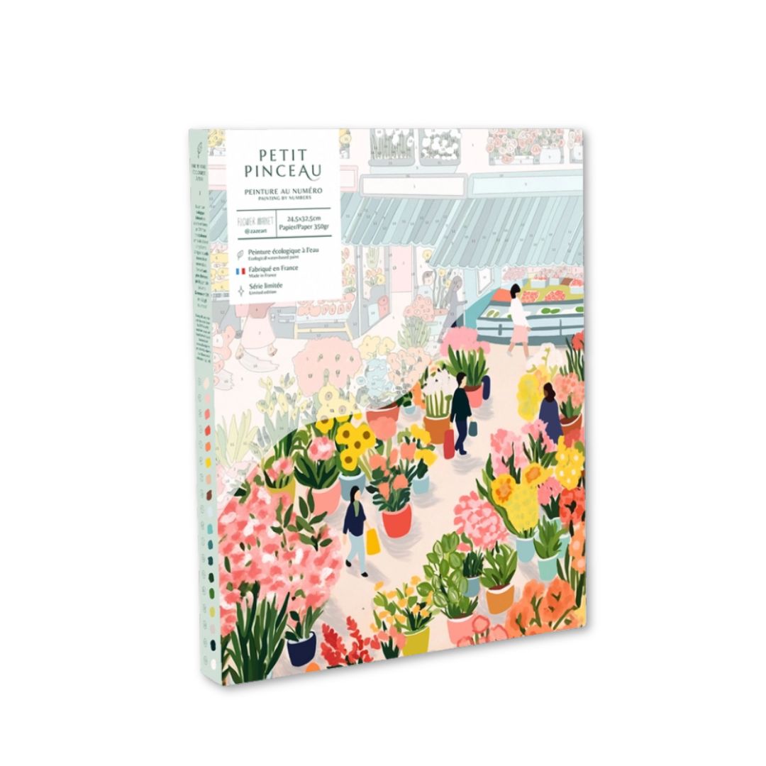 Set Malen nach Zahlen 'Blumenmarkt'