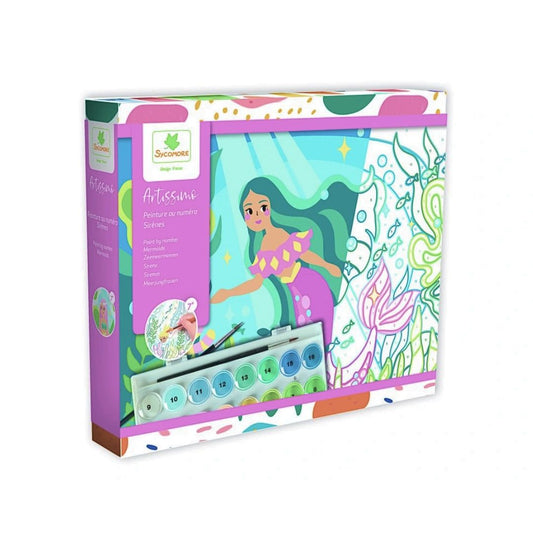 Artissimo Malerei Malen nach Zahlen 'Meerjungfrauen'