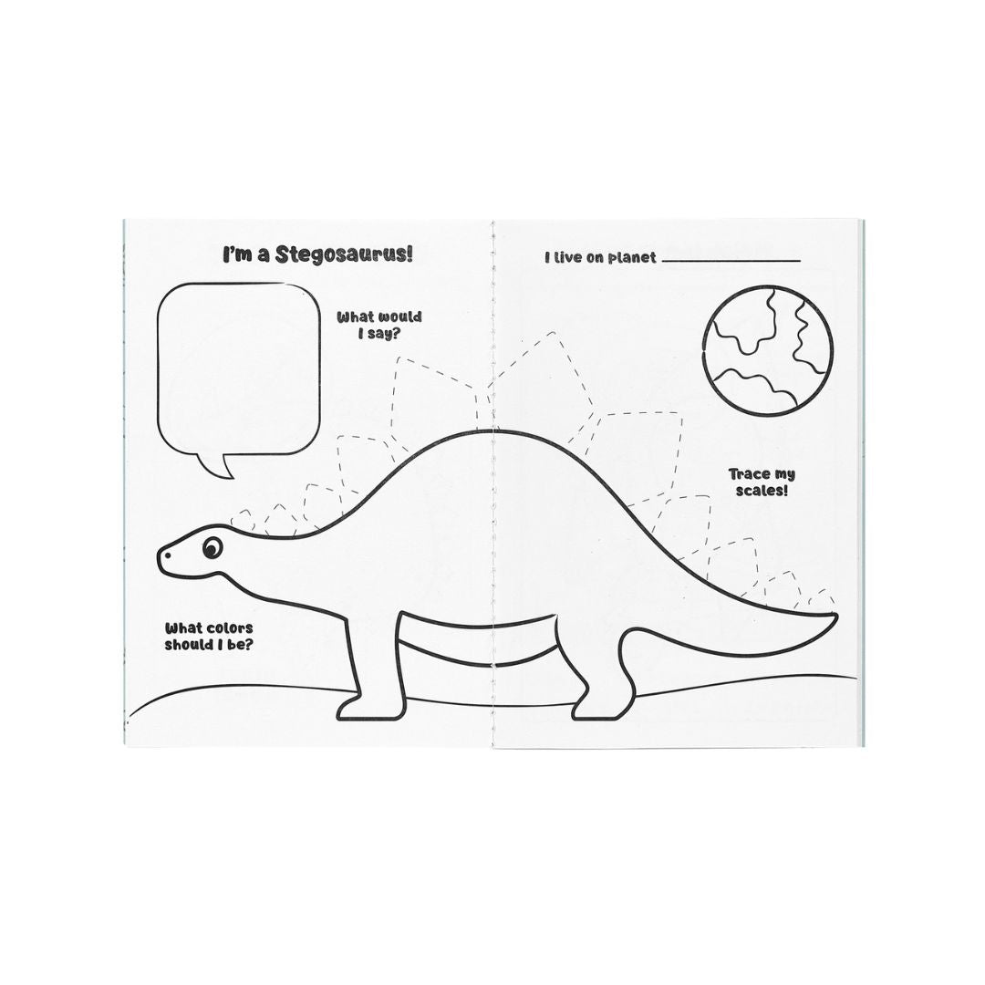 Mini Traveler Coloring & Activity Kit Dinosaurier im Weltall