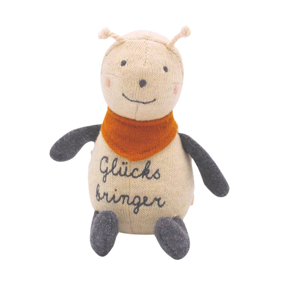 Marienkäfer 'Glücksbringer' bouclé creme/anthrazit