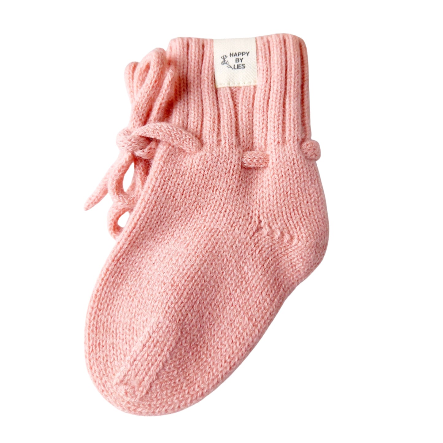Merino-Babyschuhe Socken rosa 0-12m