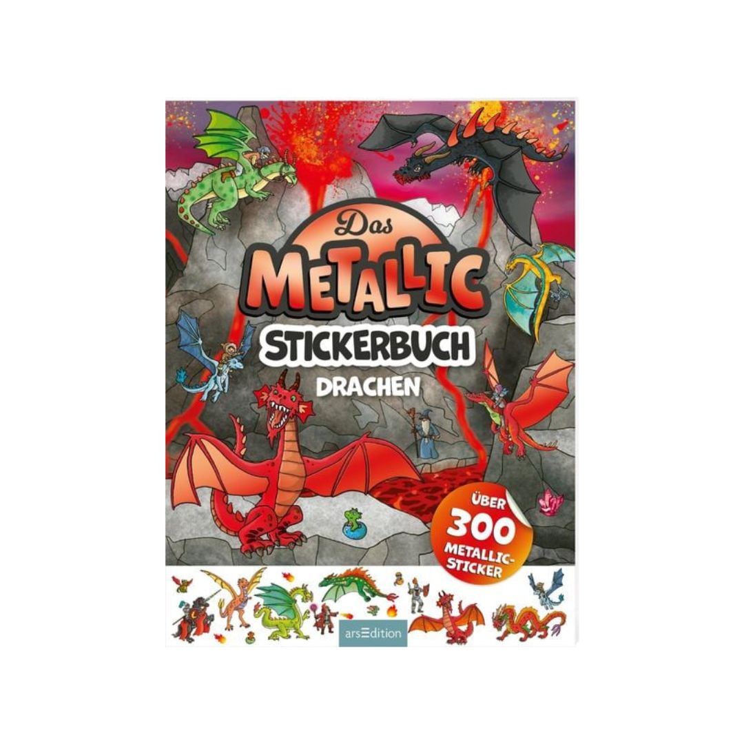 Das Metallic-Stickerbuch – Drachen