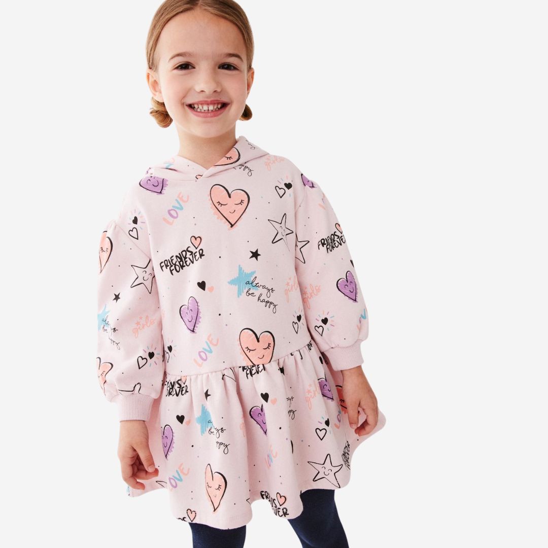 Sweatshirtkleid mit Kapuze