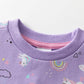 Sweatshirtkleid mit Allovermuster flieder