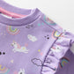 Sweatshirtkleid mit Allovermuster flieder