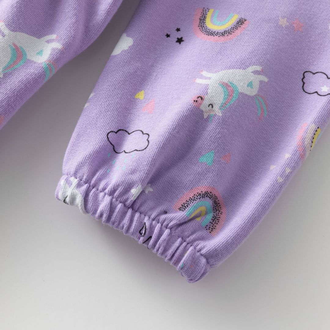 Sweatshirtkleid mit Allovermuster flieder