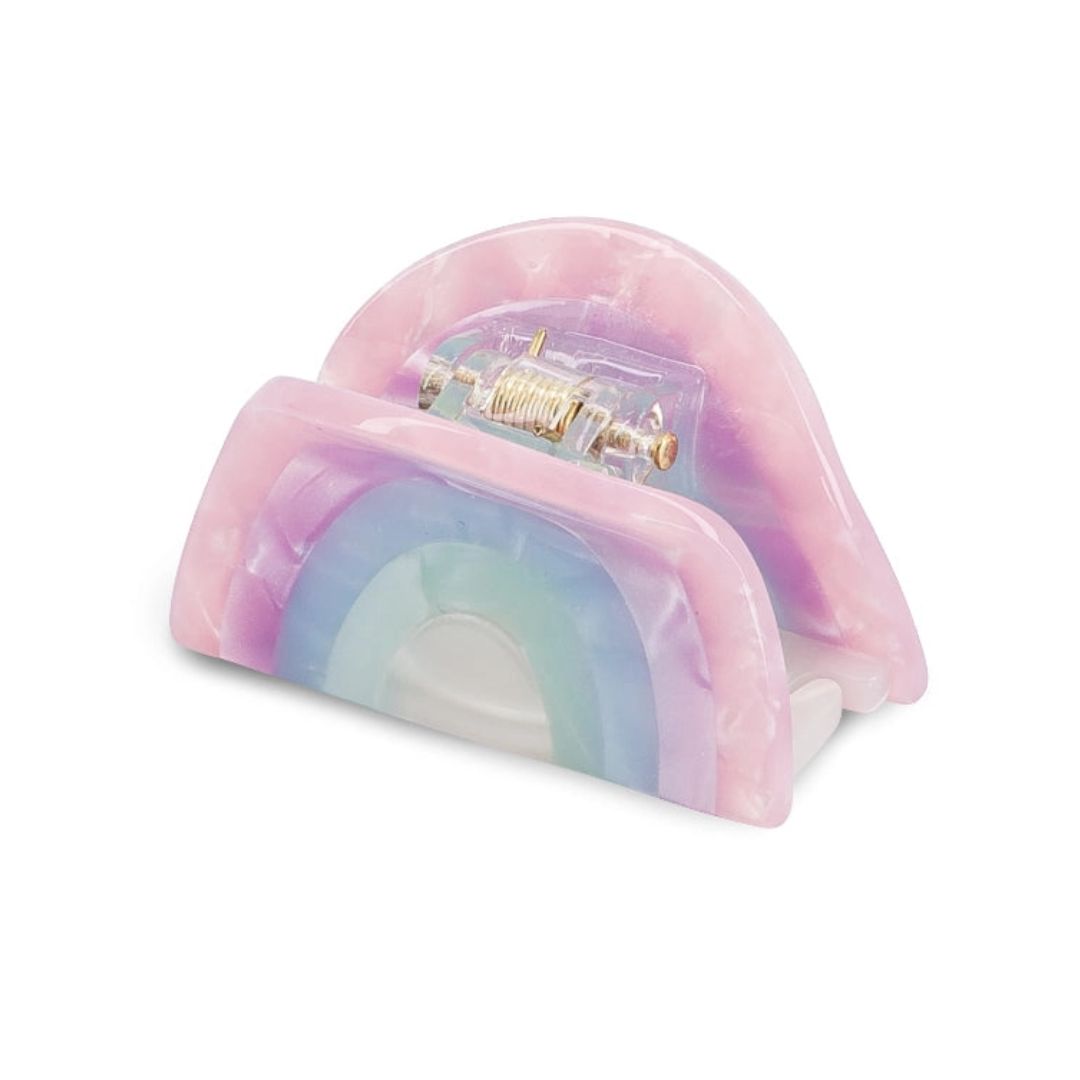 Mini Haarklammer 'Regenbogen pastell'