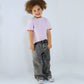 T-Shirt Kids purple mit Herzapplikation