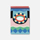 Mini Notizbuch 'Retro Pool' multicolor