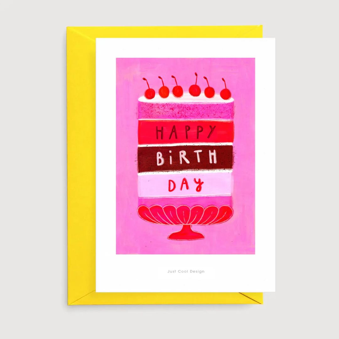 Mini-Kunstdruck 'Geburtstagskirschkuchen'