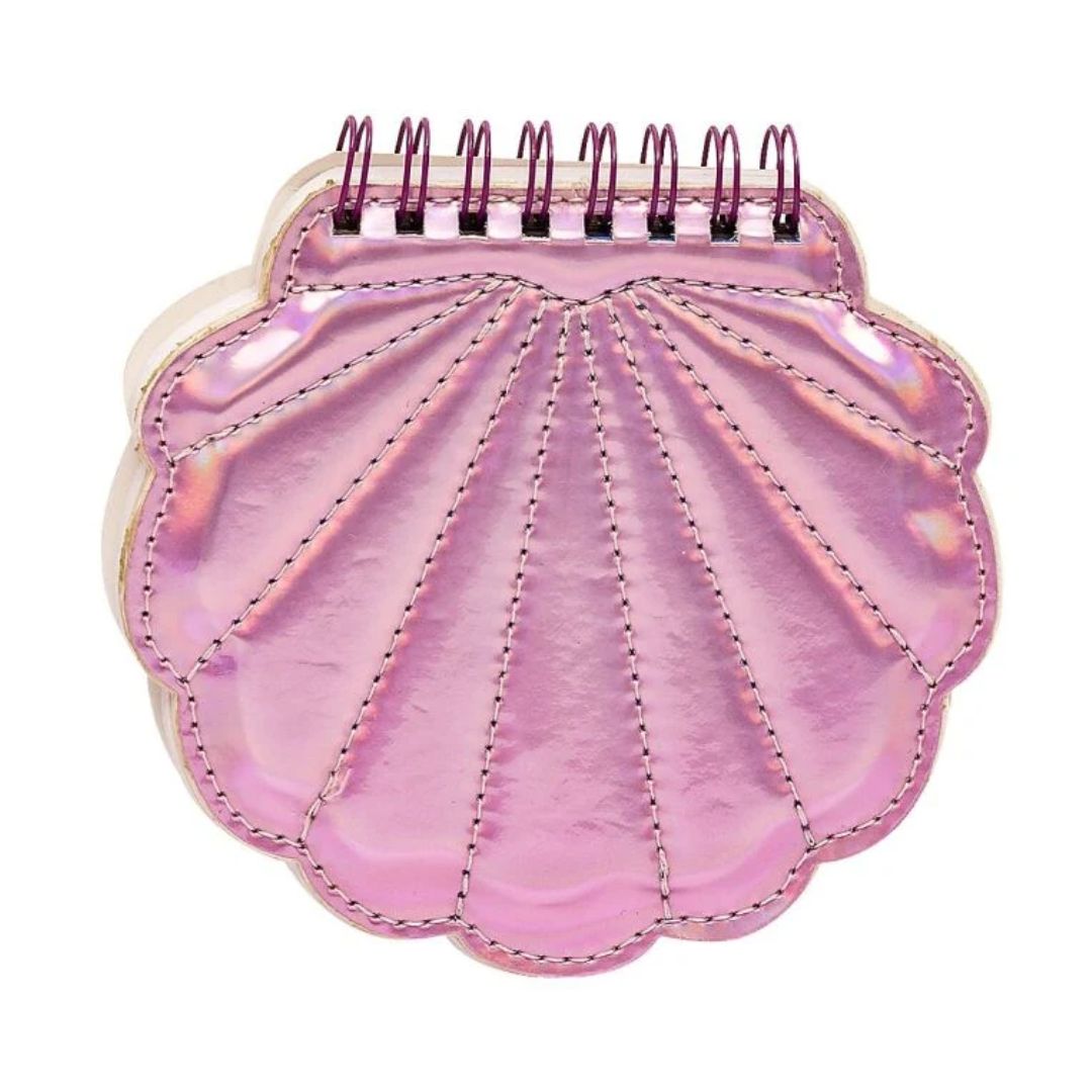 Schimmerndes Mini-Notizbuch silber und metallic rosa