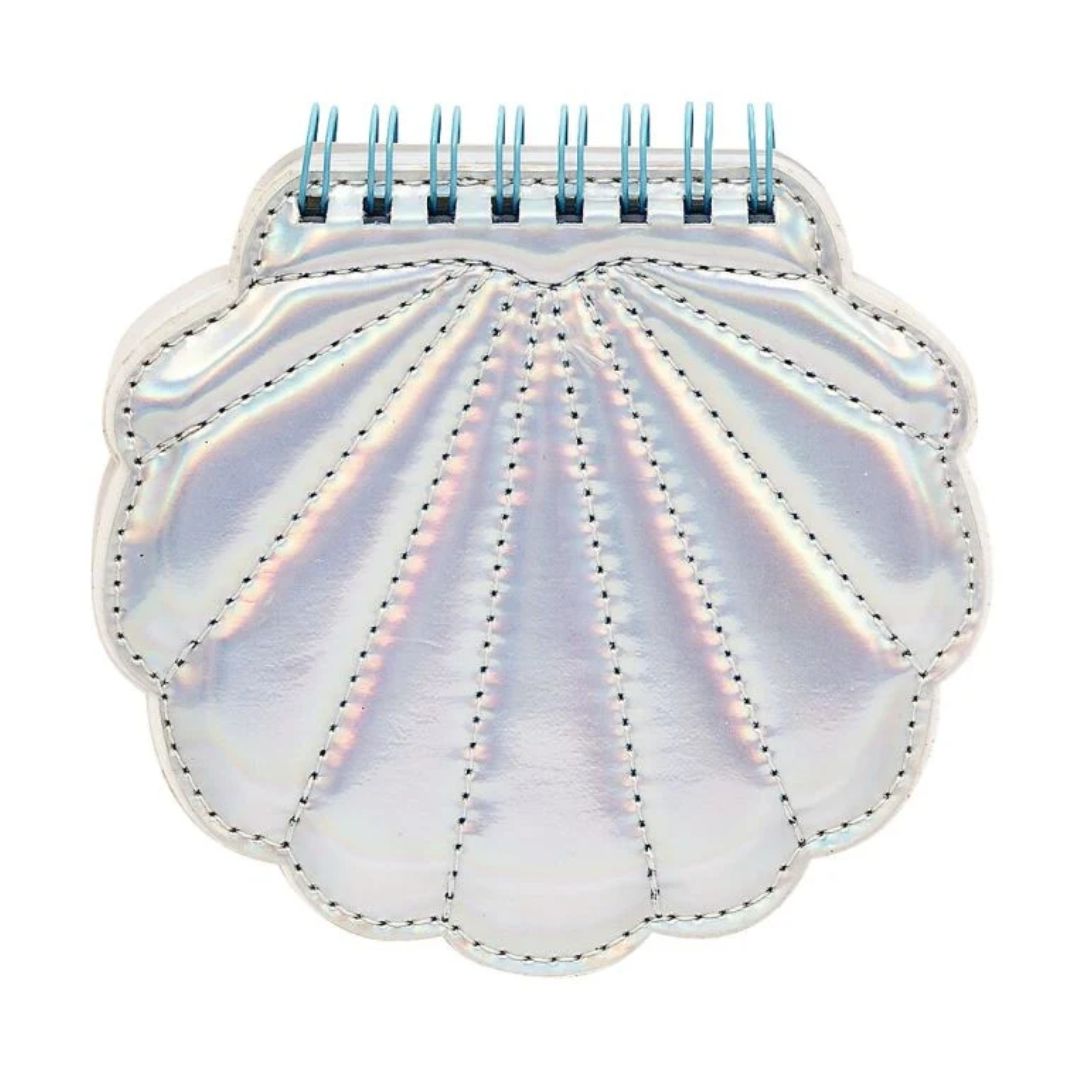 Schimmerndes Mini-Notizbuch silber und metallic rosa