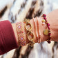 Doppeltes Miyuki-Armband pink/nude/bordeaux