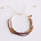 Miyuki-Armband 4fach nude/taupe/gold