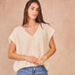 Ärmellose Weste aus Kid-Mohair beige