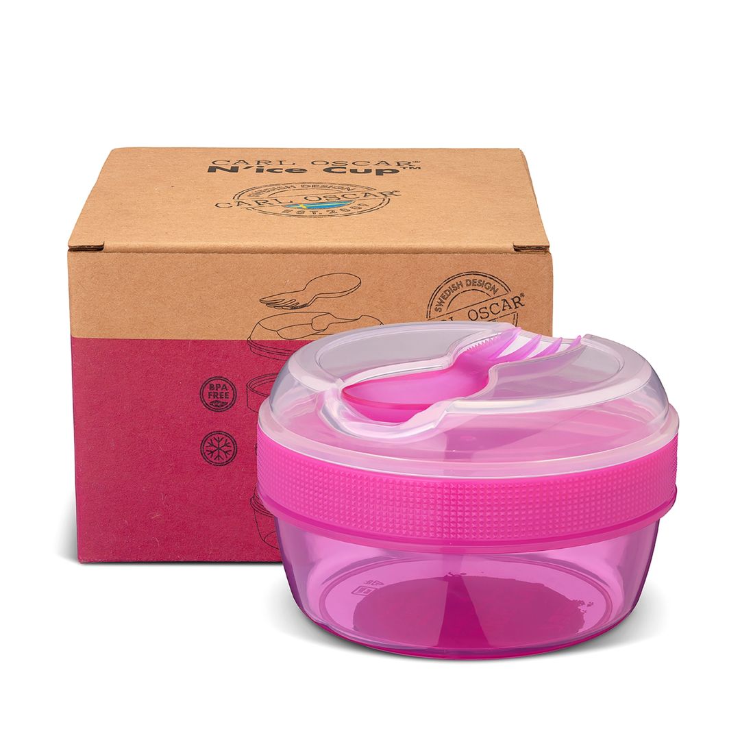 n'Ice Cup, Snackbox mit Kühlscheibe - pink
