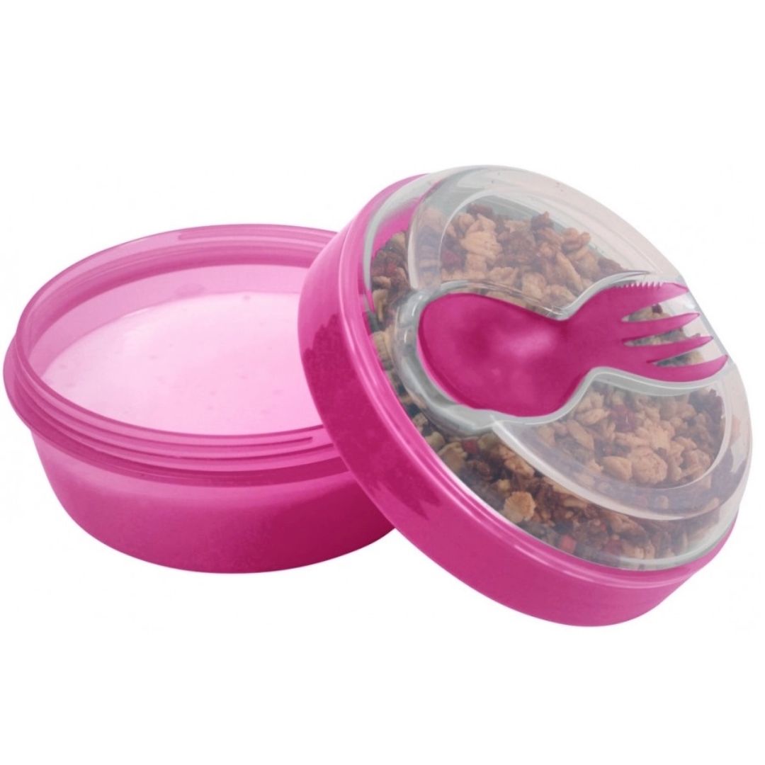 n'Ice Cup, Snackbox mit Kühlscheibe - pink