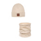 Set Mütze und Loop für Kinder beige