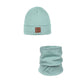 Winter Set Mütze und Loop für Kinder mint