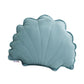 Muschelkissen aus Leinen blau
