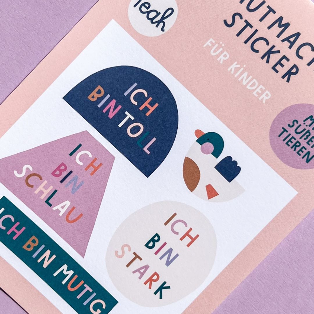 Mutmach Stickerset für Kinder