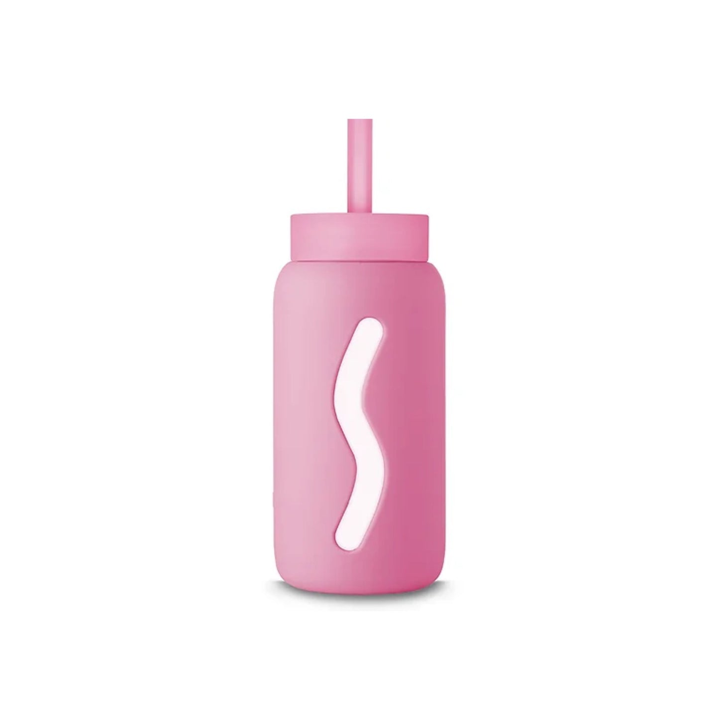 Trinkhalm + Cap für Trinkflasche flamingo pink