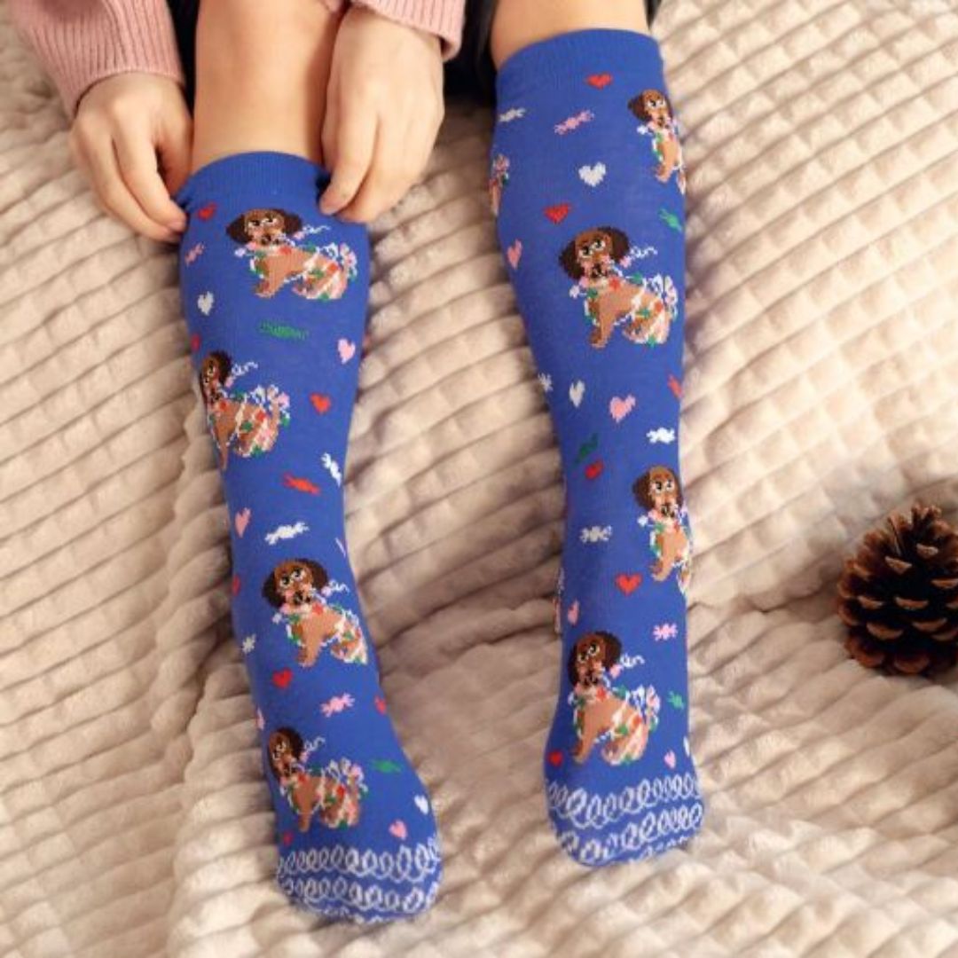 Nachtleuchtende Zauber-Socken blau