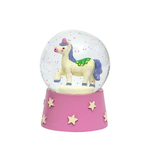 Nachtleuchtende Schneekugel 'Einhorn'