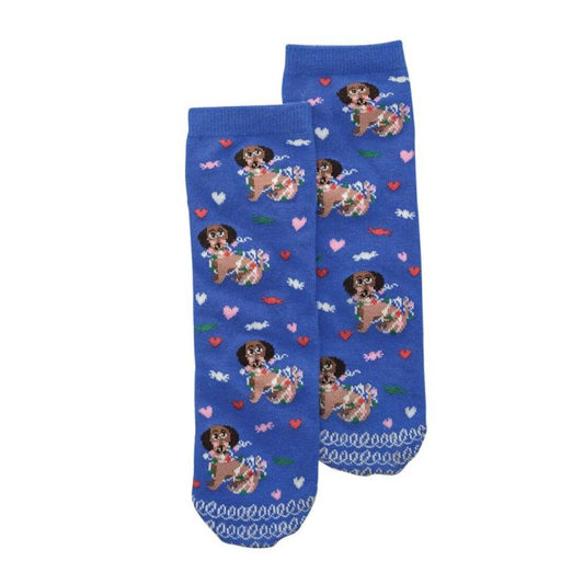 Nachtleuchtende Zauber-Socken blau