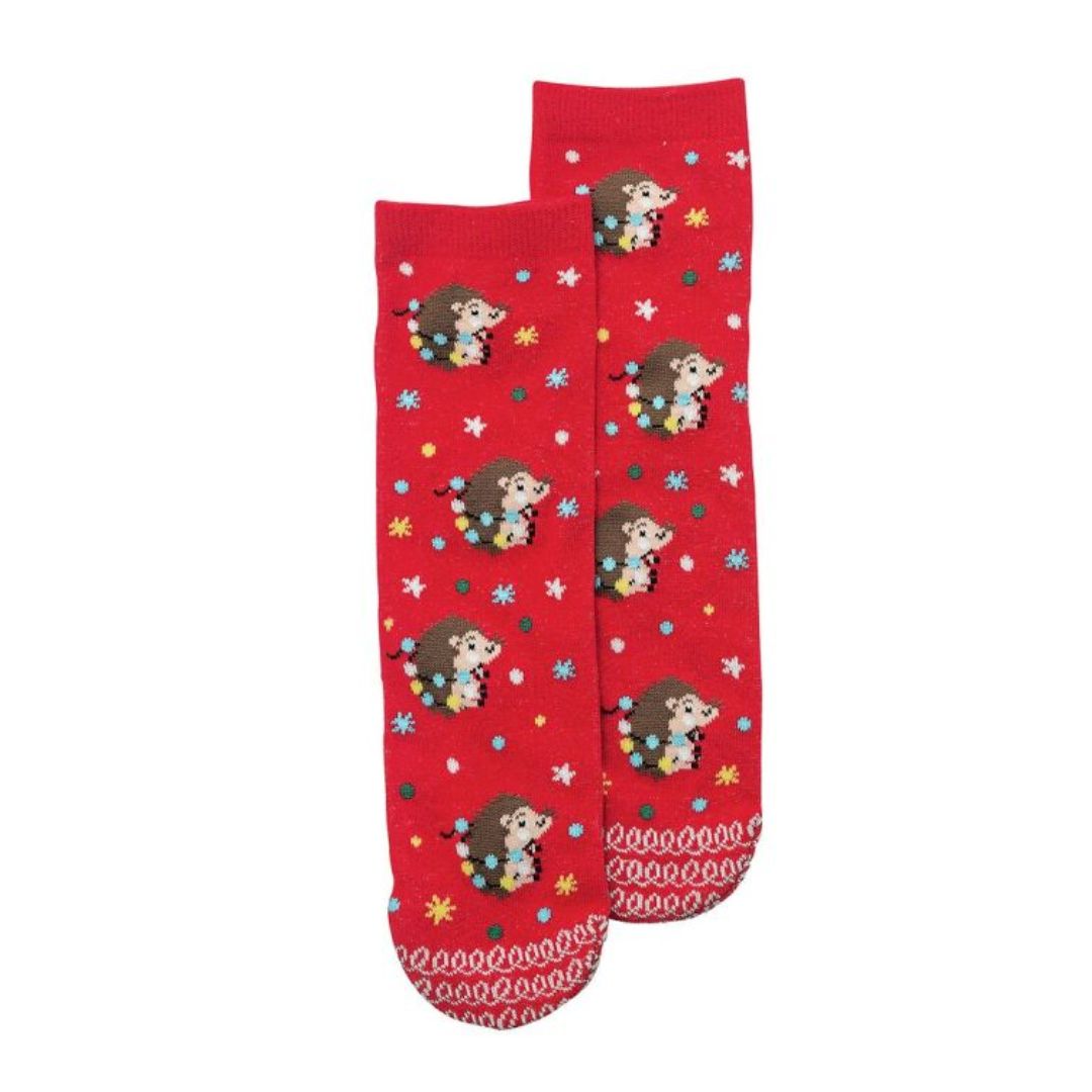 Nachtleuchtende Zauber-Socken rot