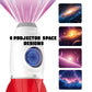 Rakete 3-in-1 Nachttischlampe Digitaluhr & Deckenprojektor