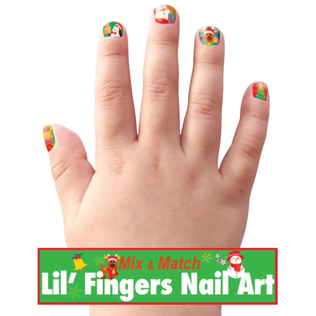 Nagelaufkleber Lil' Fingers Nail Art 'Holly Jolly Christmas'