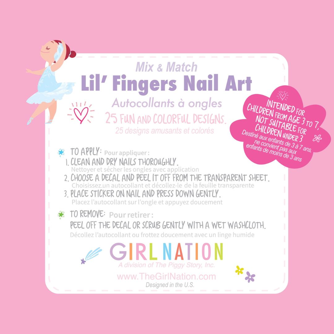 Nagelaufkleber Lil' Fingers Nail Art 'Ballerina'