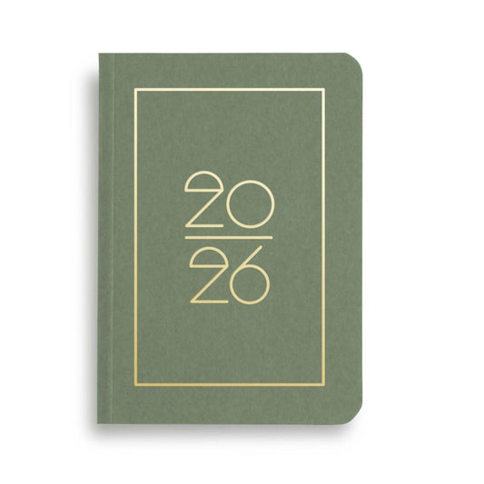 NAVUCKO | Pocket Kalender DIN A6 'Planner 2026' mid green