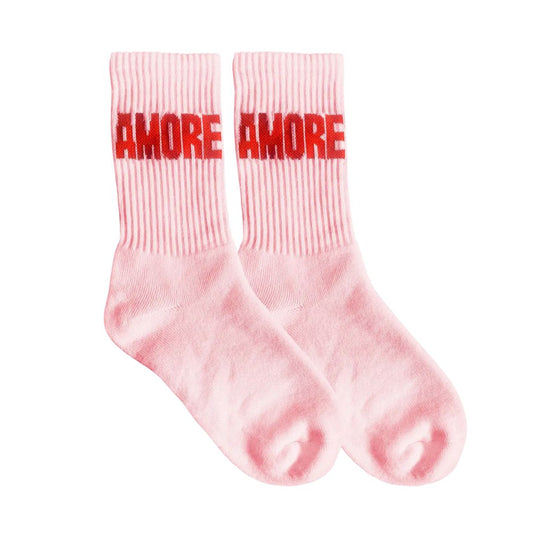 NAVUCKO | Socken 'Amore' rosa/rot