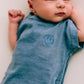 Baby T-Shirt mit Smiley blau