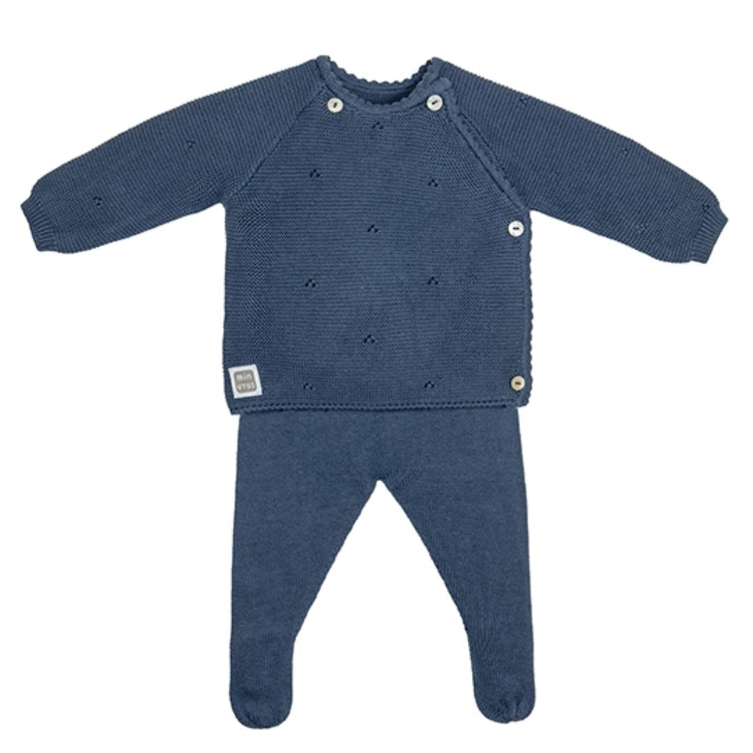Neugeborenen & Baby-Set 100% Baumwolle 'Kyr' blau
