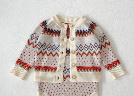 Strickjacke 'Wave Striped Cardigan'
