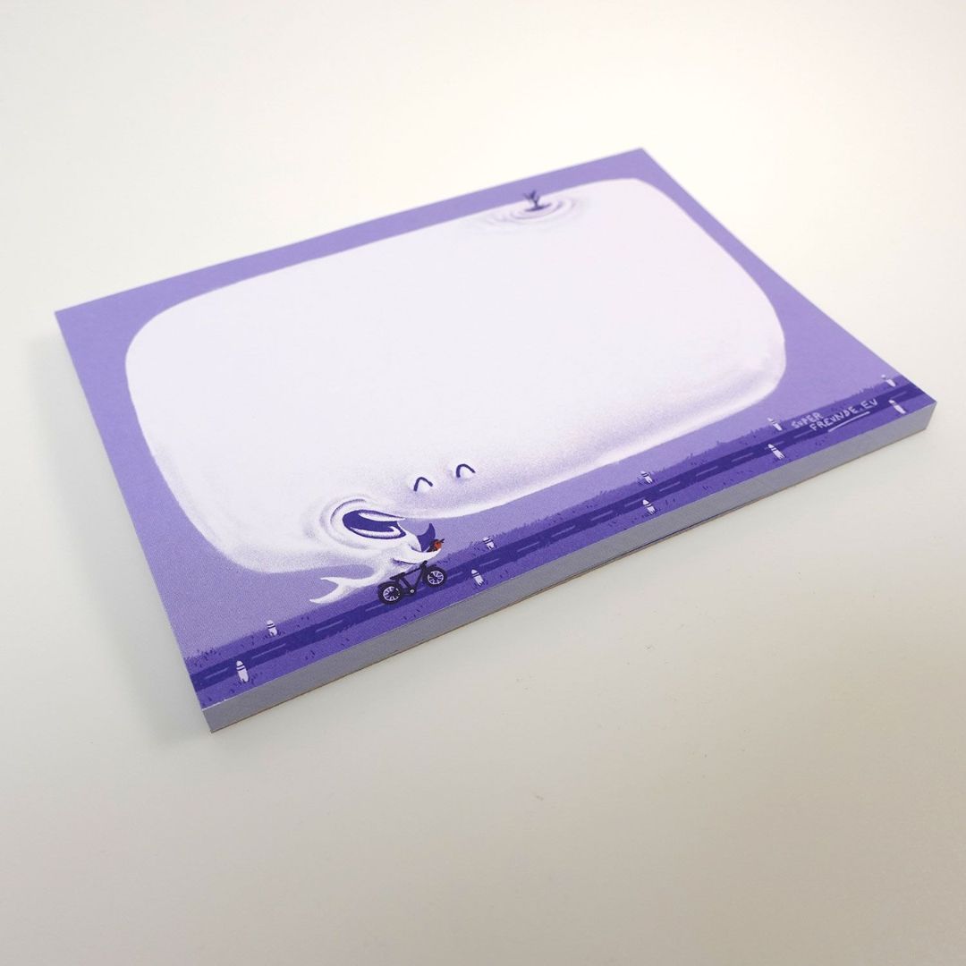 Notizblock A6 'Radtour mit dem Wal'