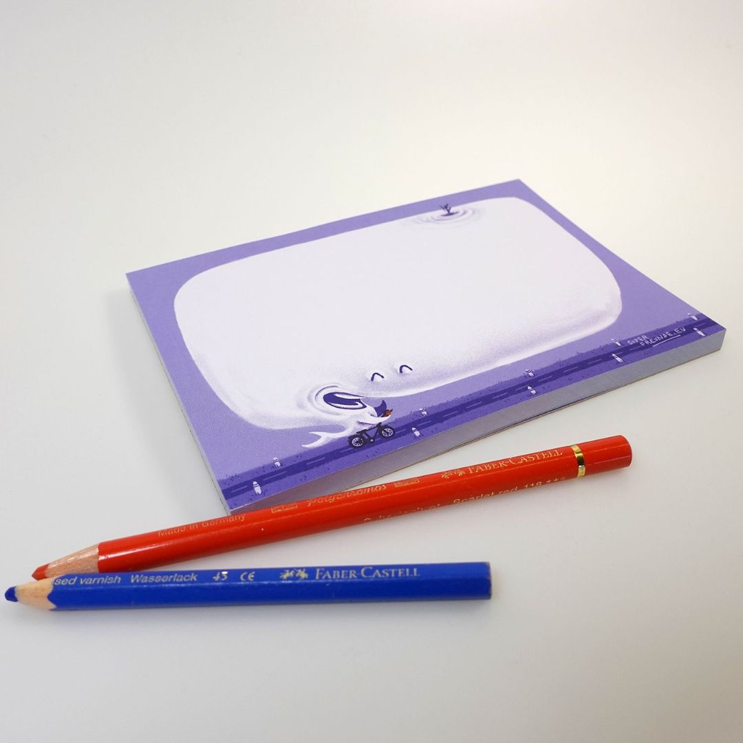 Notizblock A6 'Radtour mit dem Wal'