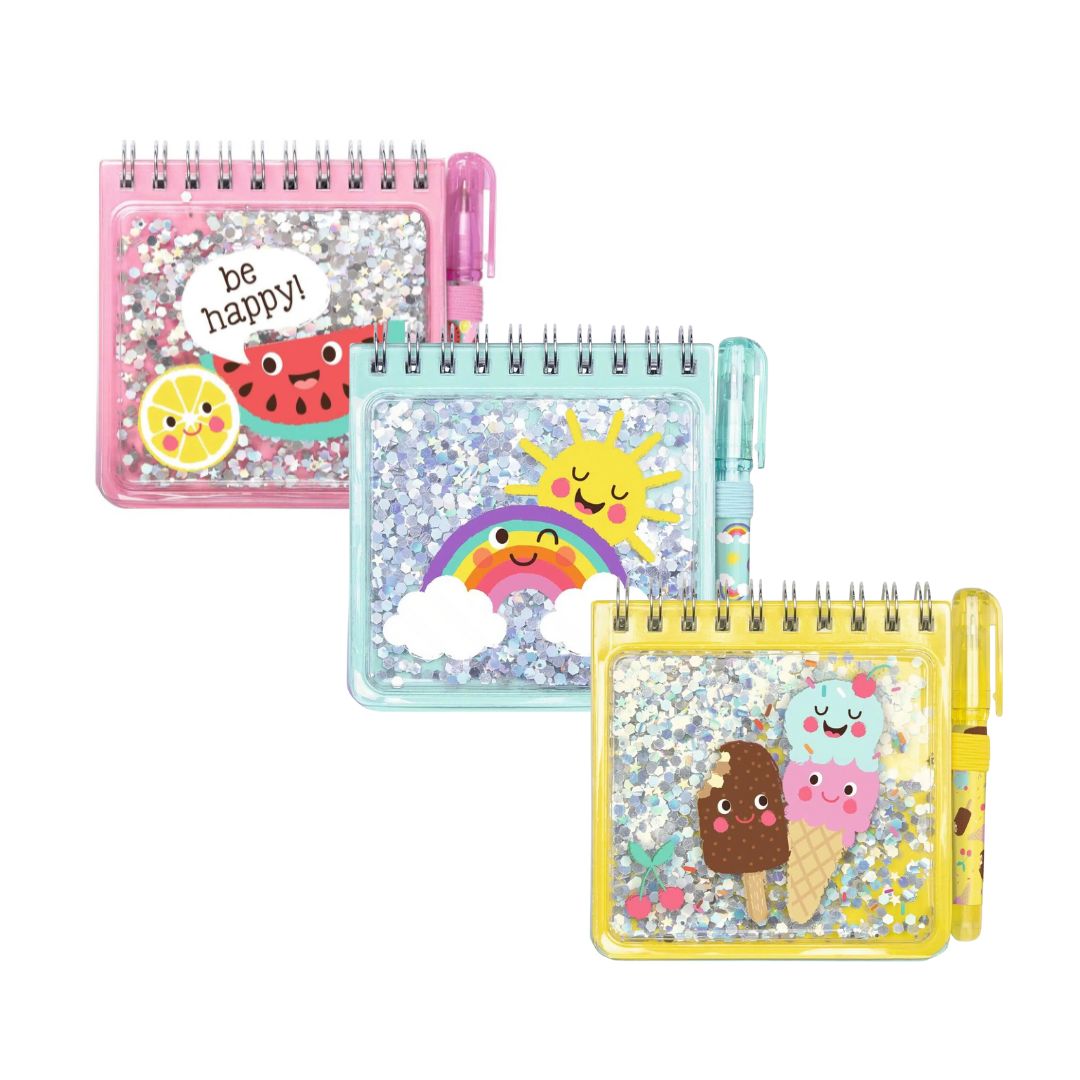 Be Happy Notizset Funny Glitter mit Stift