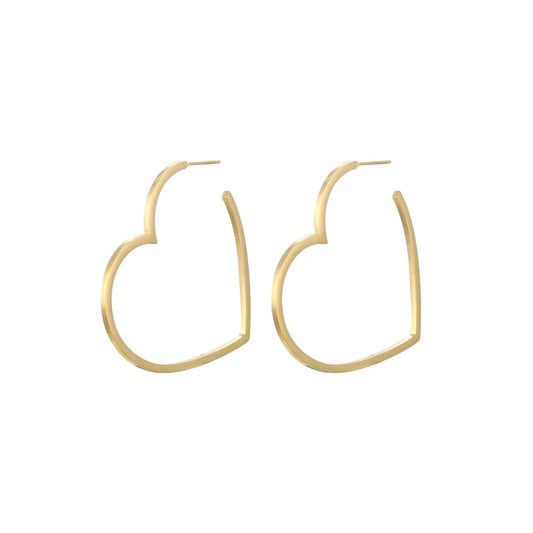 Ohrringe Herzen 'LOVE slim' gold