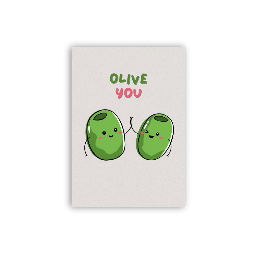 Postkarte 'Olive You'