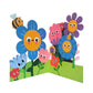 Original Papierschnittkarte 'Flowers  Funny Eyes'