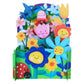 Original Papierschnittkarte 'Blumenwiese'