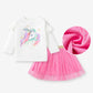 Outfit Set Longsleeve und Tüllrock 'Einhorn'